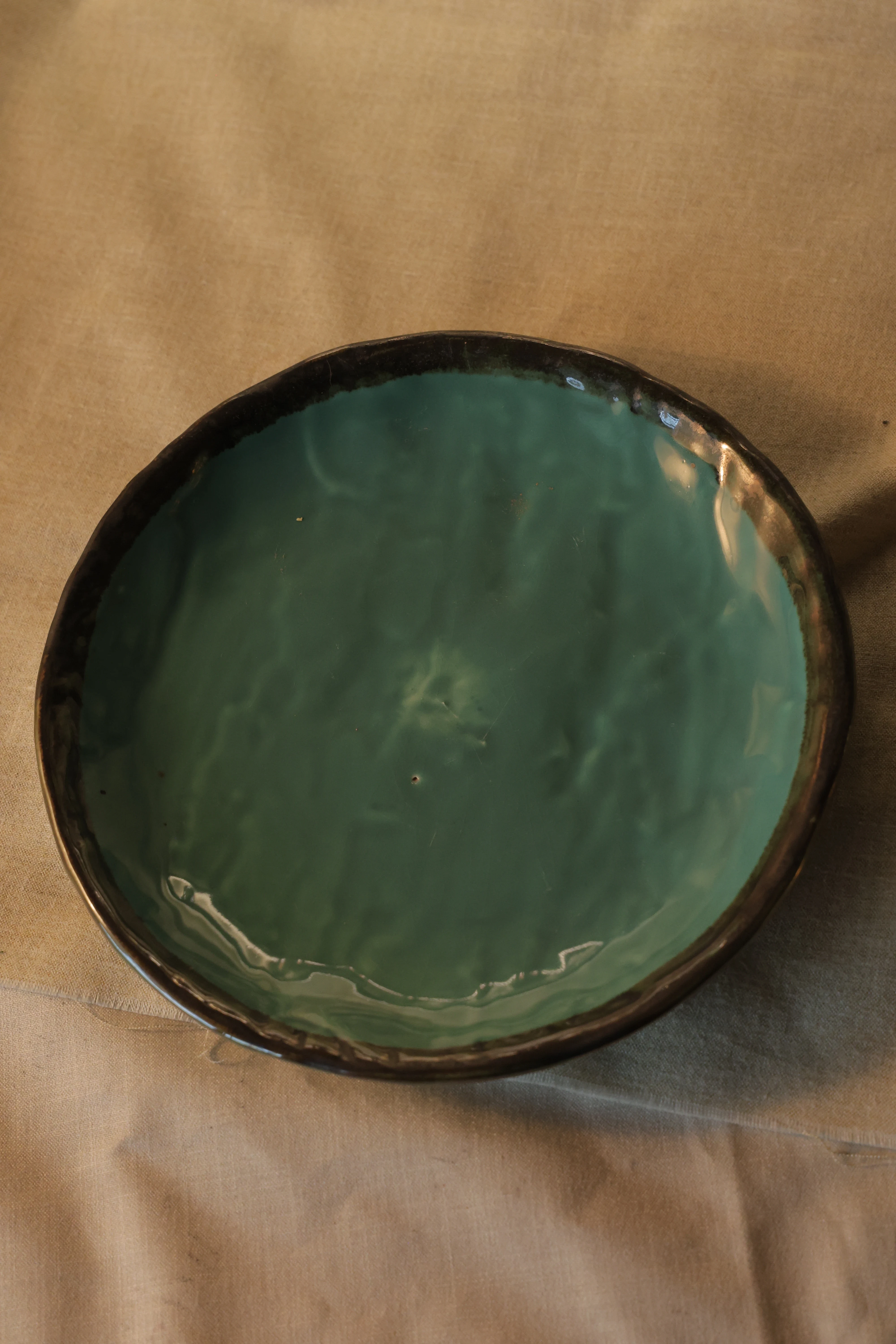 Plain Emerald Green Ceramic Plate