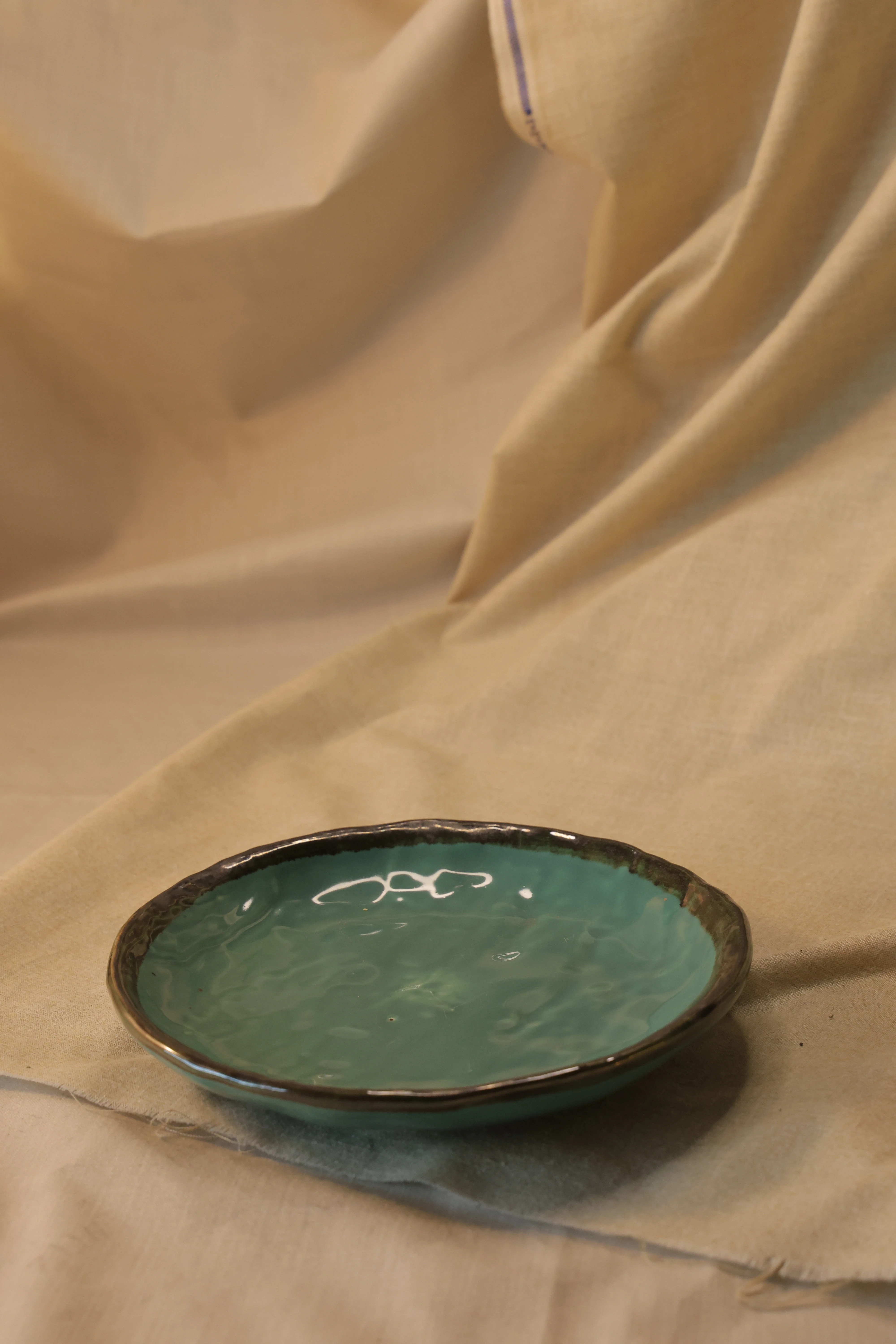 Plain Emerald Green Ceramic Plate