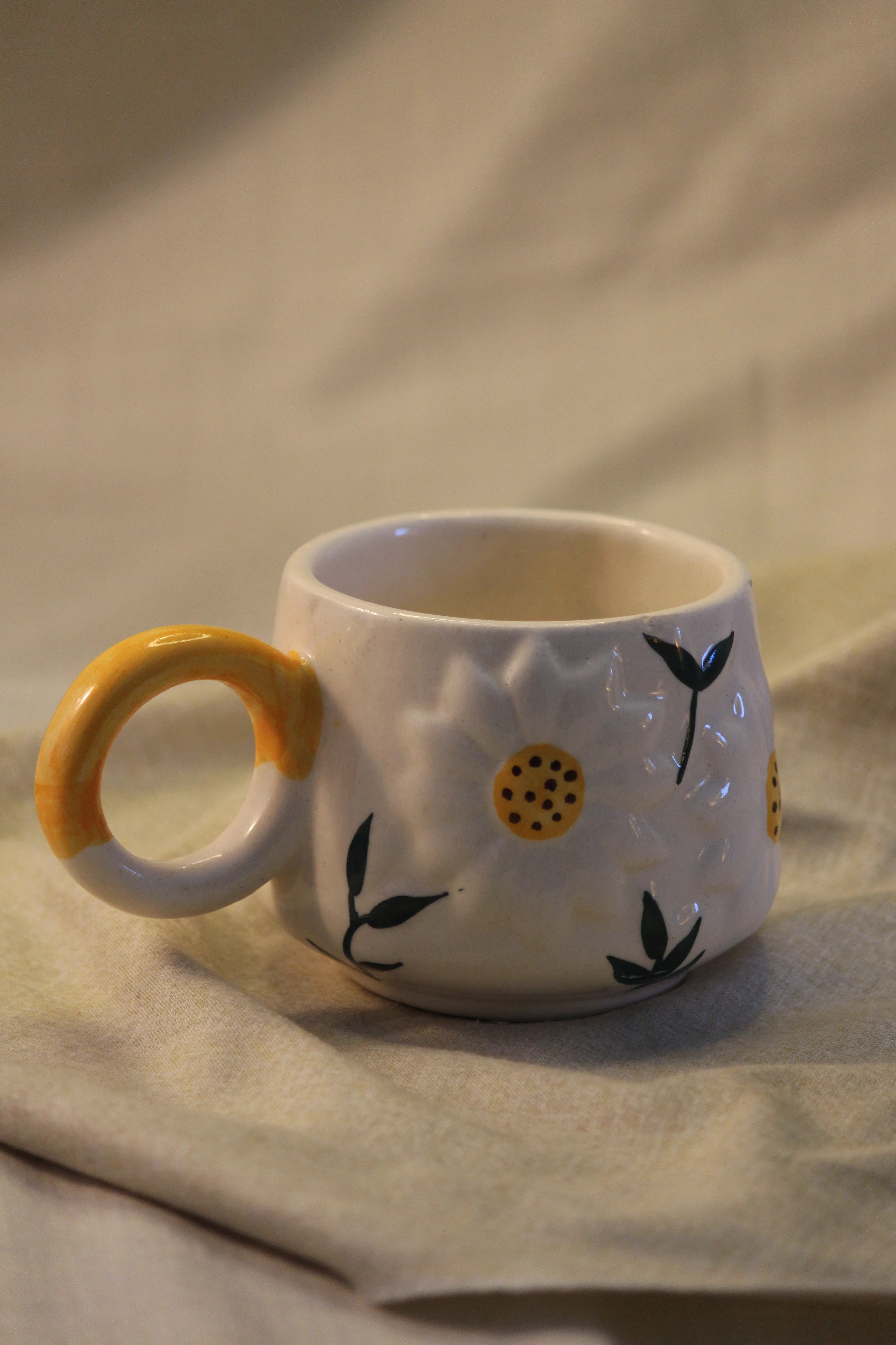 The White Space Living Handcrafted Cute Ceramic Mug for Coffee/Tea/Milk/Green Tea/Cold Coffee