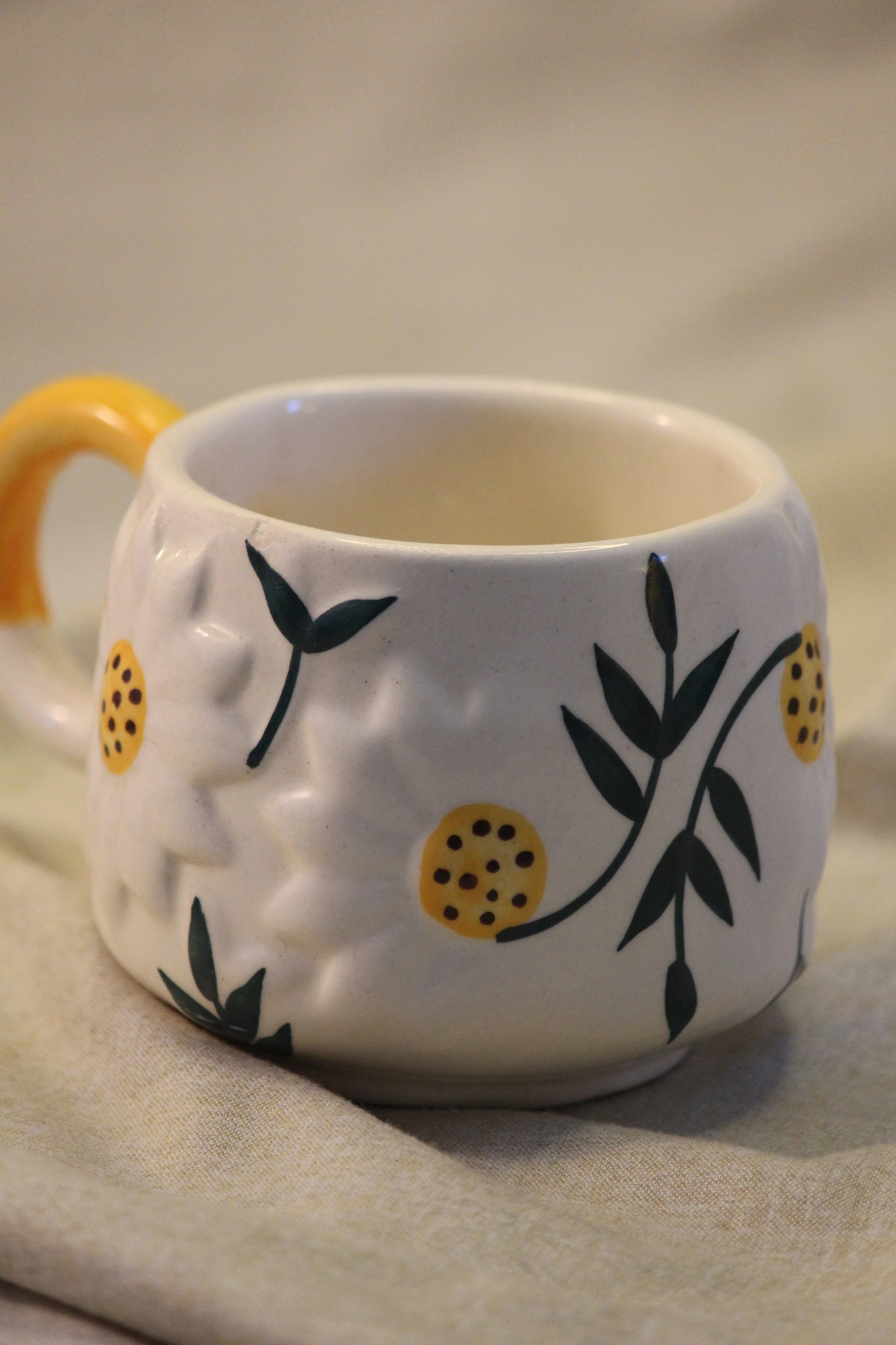 The White Space Living Handcrafted Cute Ceramic Mug for Coffee/Tea/Milk/Green Tea/Cold Coffee