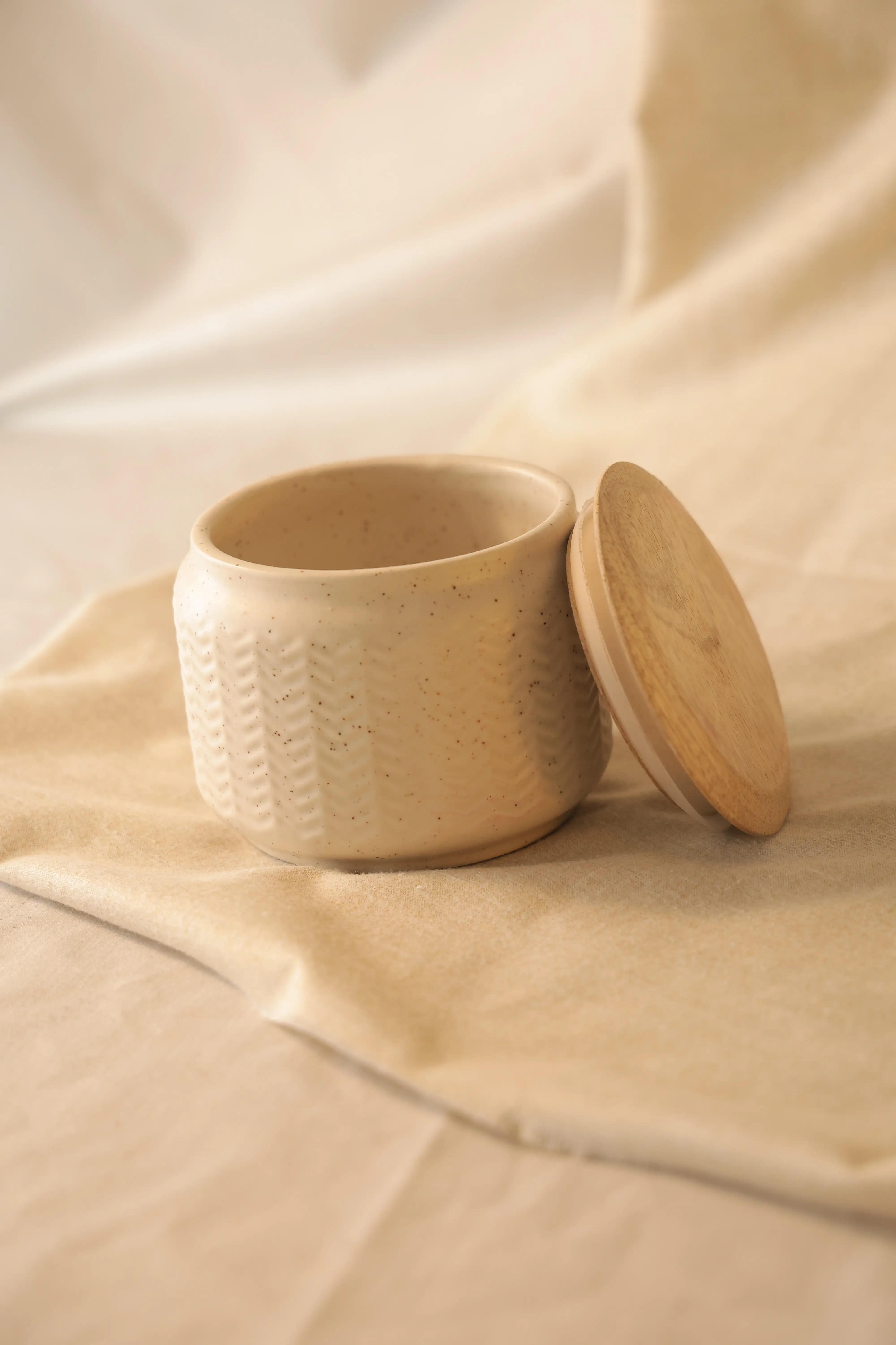 Zig-Zag Pastel White Airtight Storage Jars