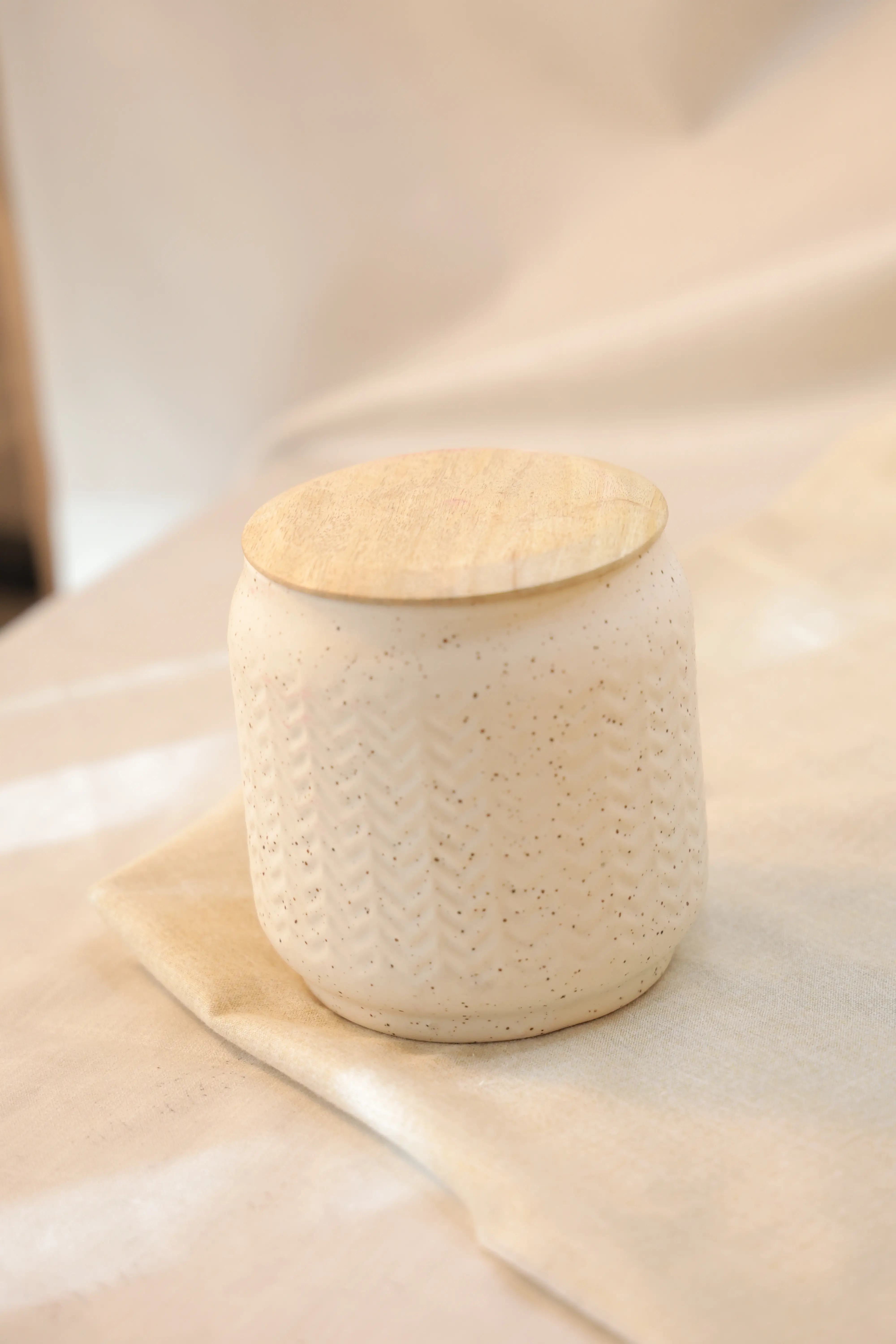 Zig-Zag Pastel White Airtight Storage Jars