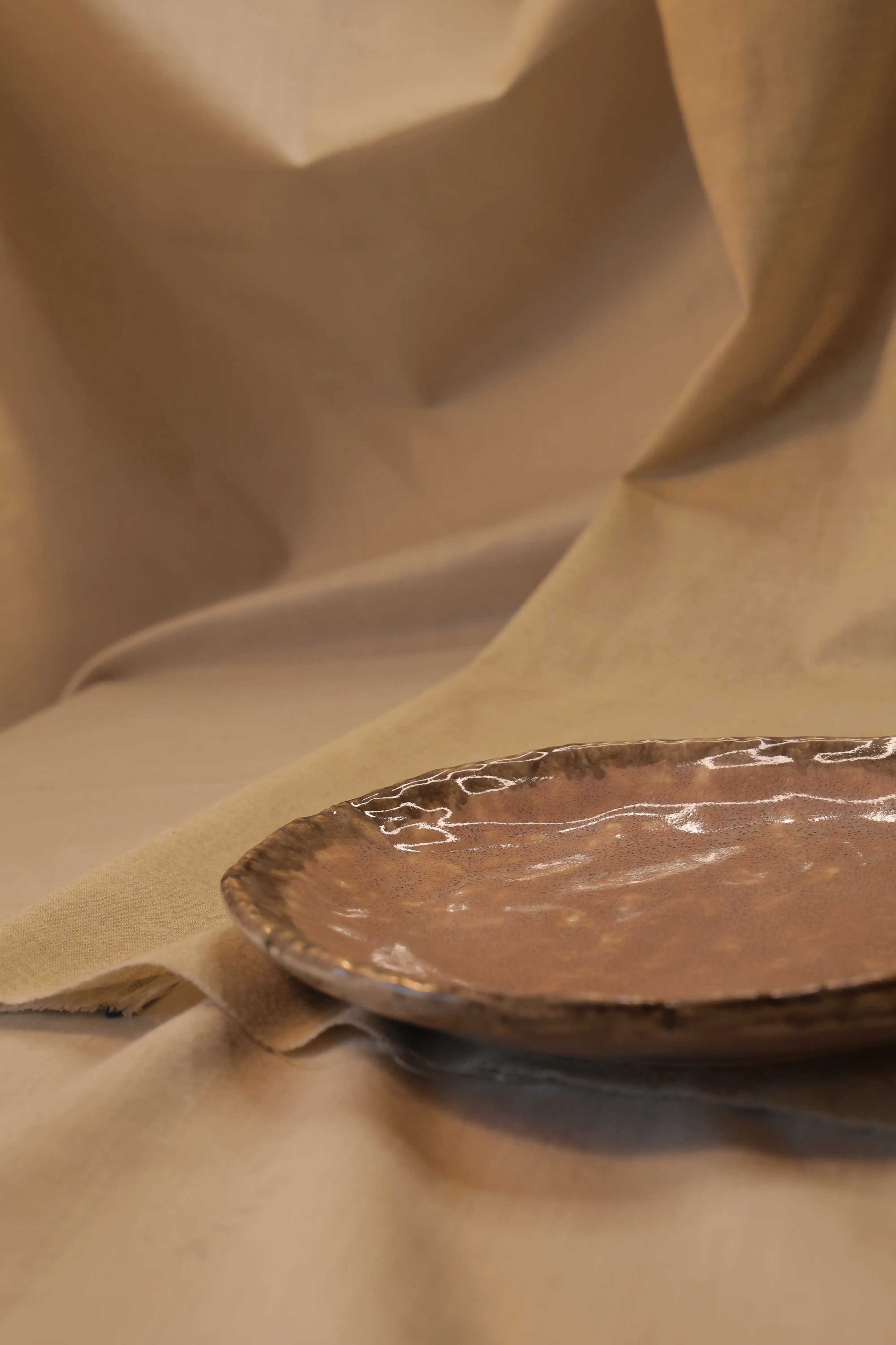 Round Hand Crafted ceramic Plates, For Home