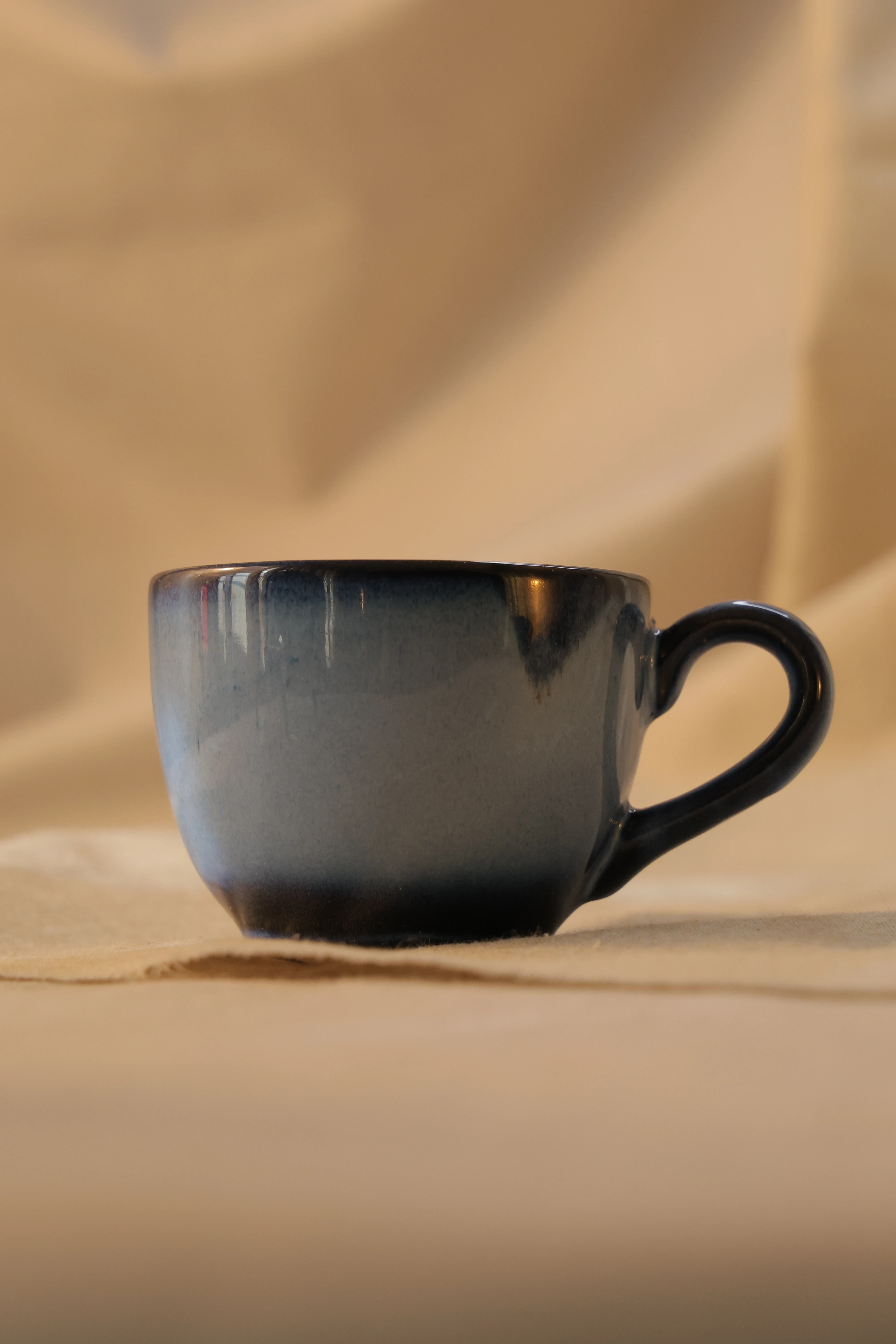 Blue Ceramic Tea Cup and Saucer Set