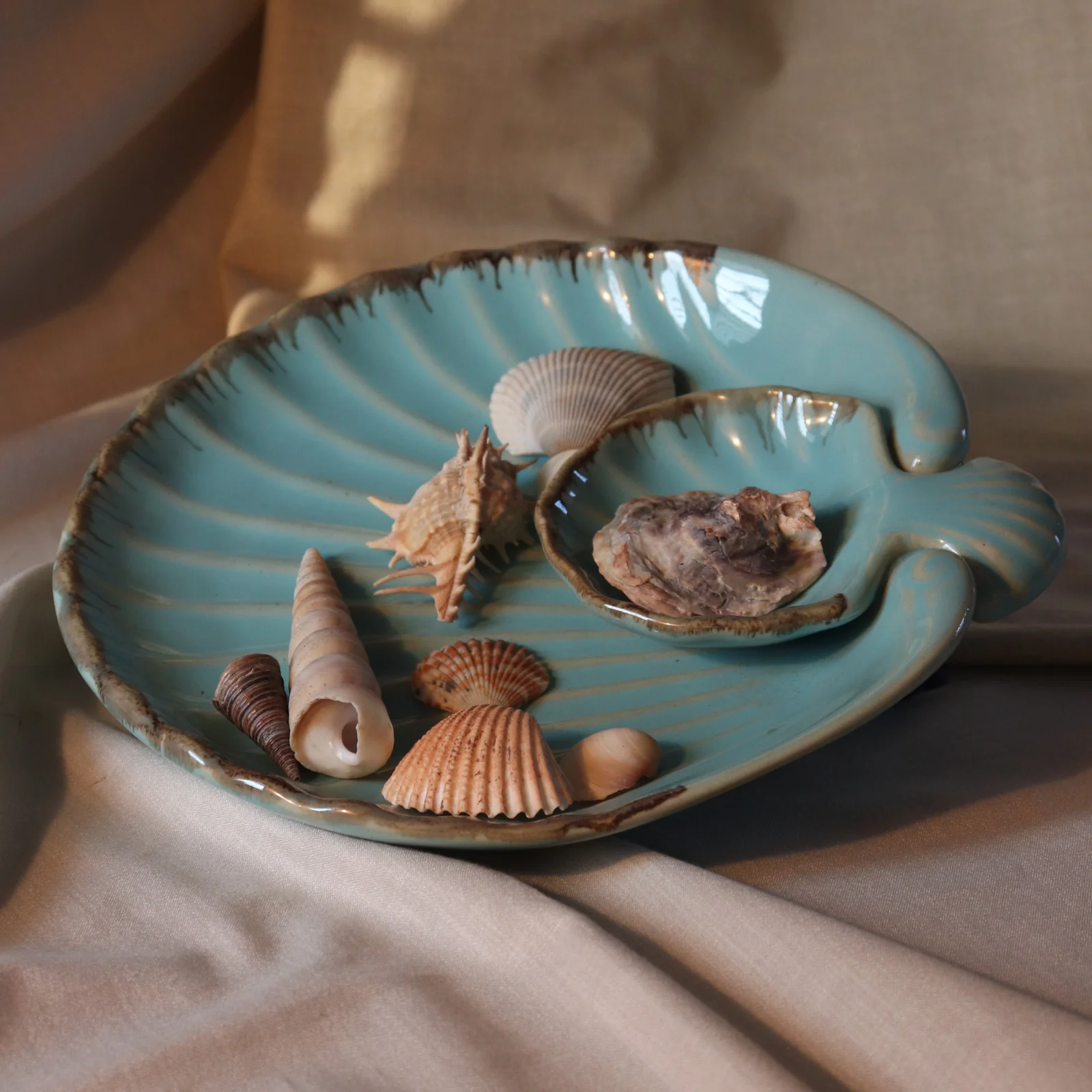 Azure Tide Shell Platter