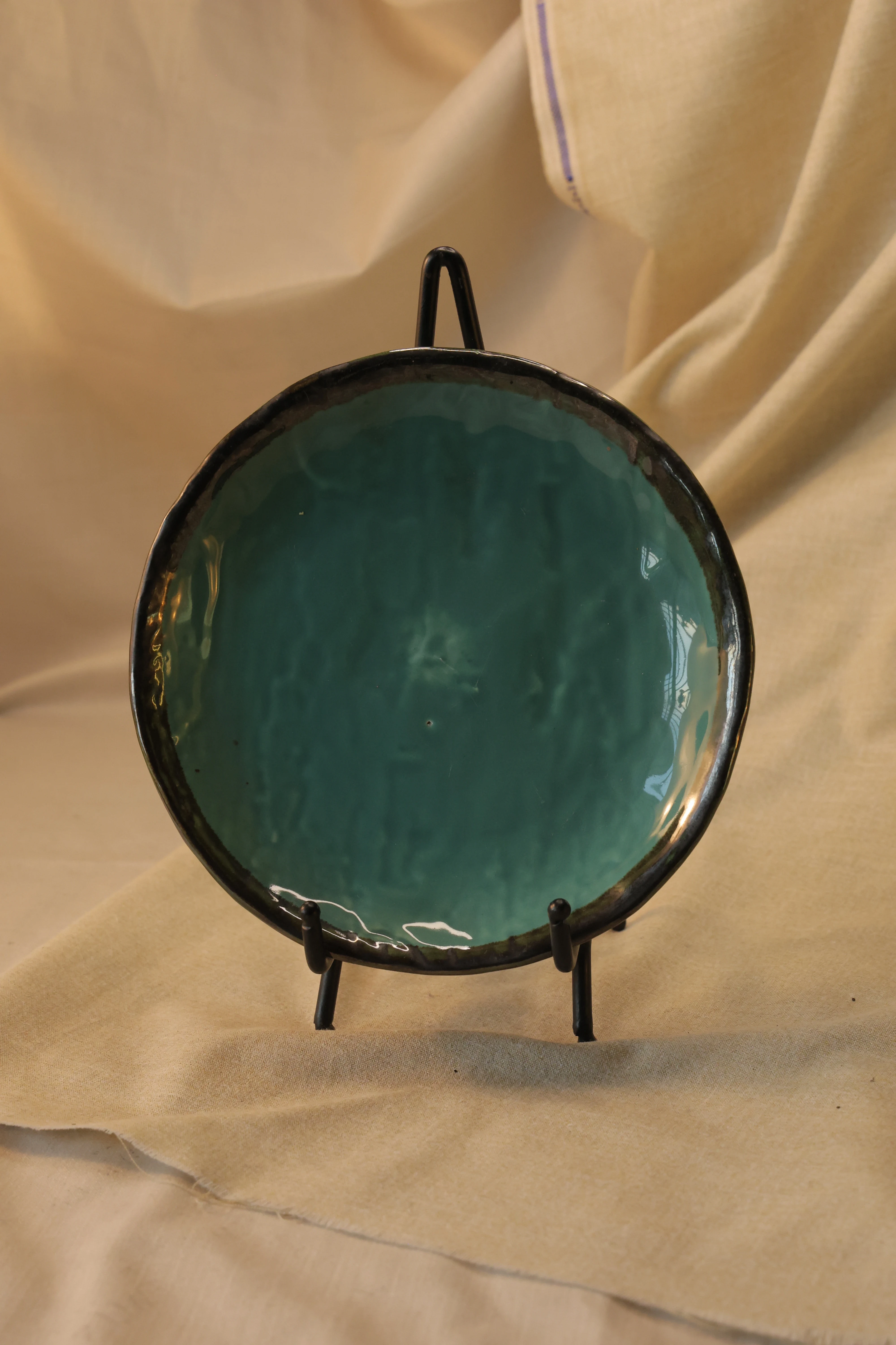 Plain Emerald Green Ceramic Plate