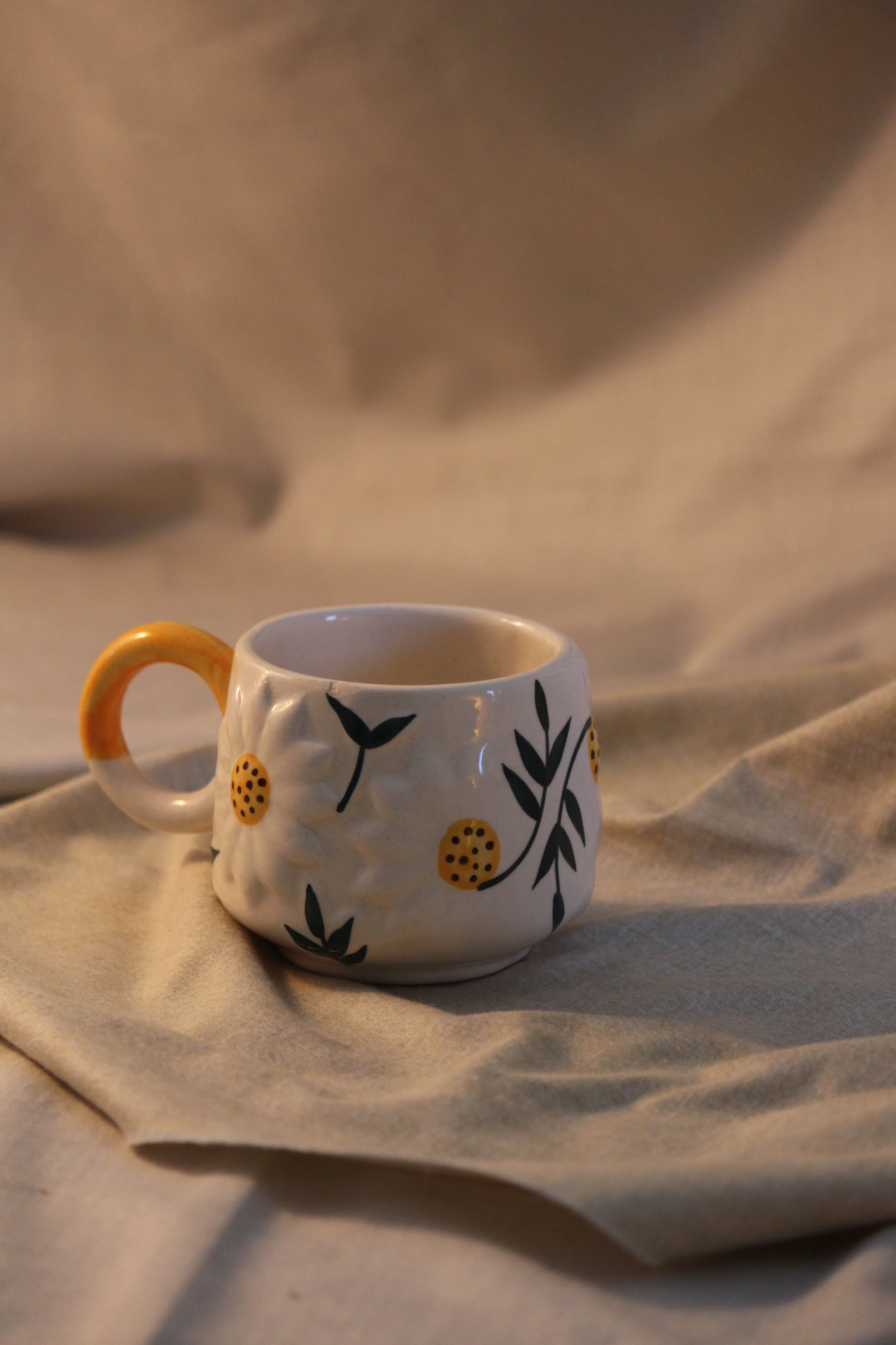 The White Space Living Handcrafted Cute Ceramic Mug for Coffee/Tea/Milk/Green Tea/Cold Coffee